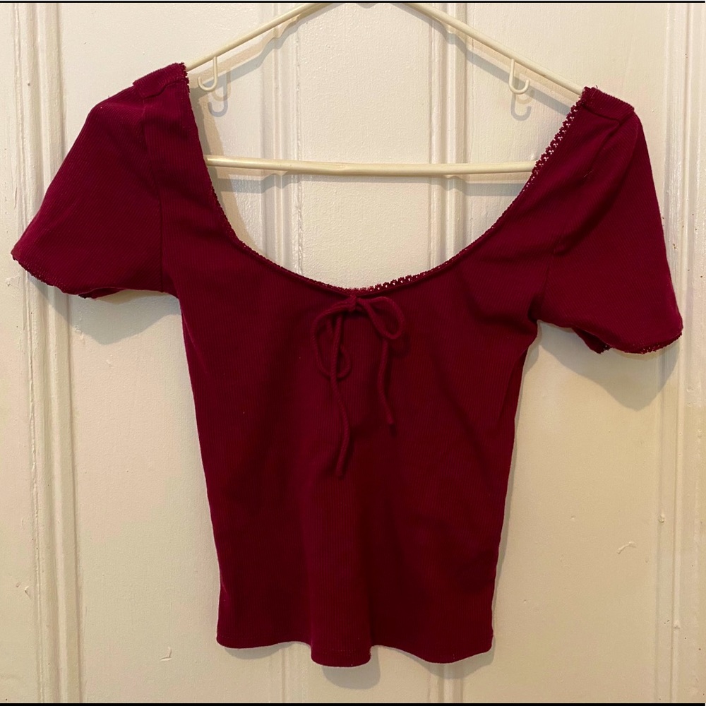 Scoop-neck sweetheart top